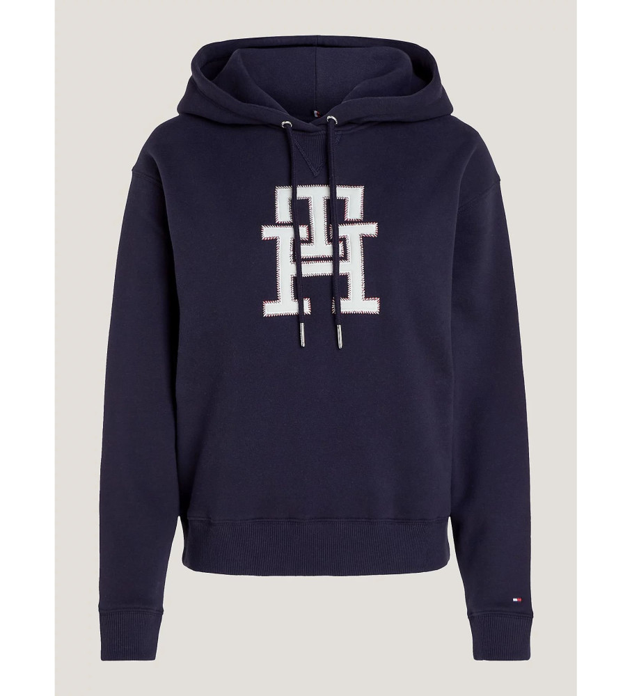 Moletom com capuz Tommy Hilfiger Modern com logotipo azul-marinho