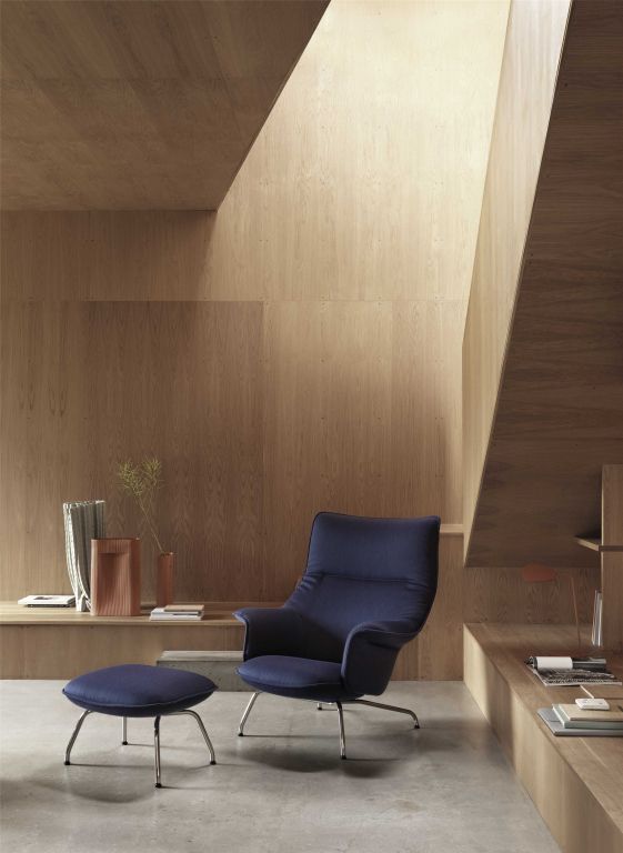 Muuto Doze ottoman Ocean 80 antraciet zwart