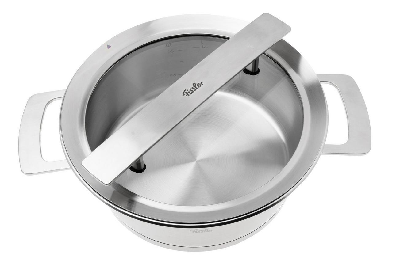 Fissler Phi Collection 016-123-20-000-0 lage kookpan, 20 cm, 2.3L, glazen deksel