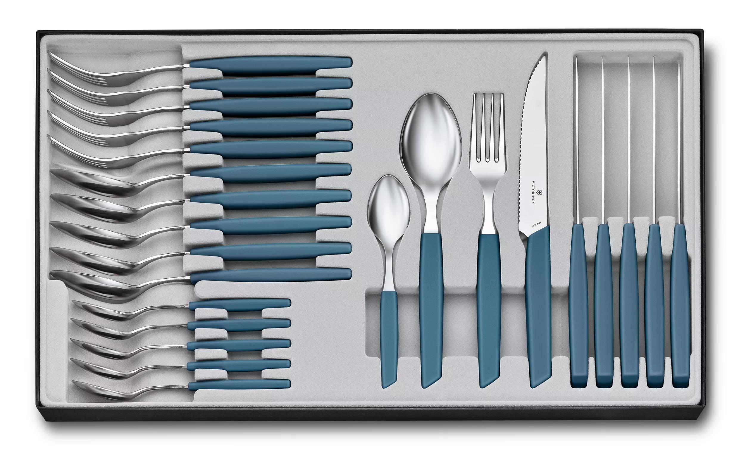 Swiss Modern Besteck, 24-teilig-cornflower-blue
