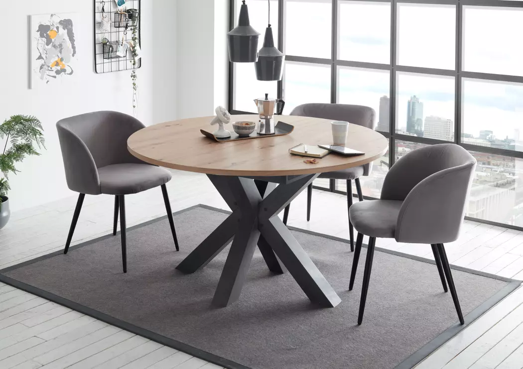 Esstisch mit Auszug Big System Ø 110/150 cm