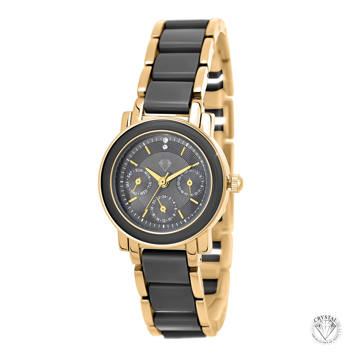 Montre - Laiton doré & cristaux