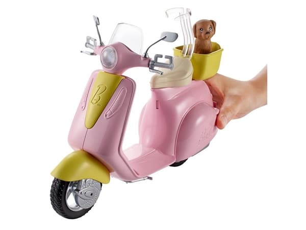 Barbie - Scooter - sølv, gul, rosa