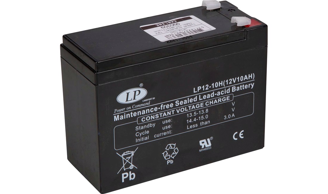 Lukket blybatteri, 12V 10Ah 151x65x111mm