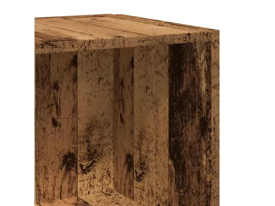 Armoire d'angle vieux bois 33x33x165 cm bois d'ingénierie