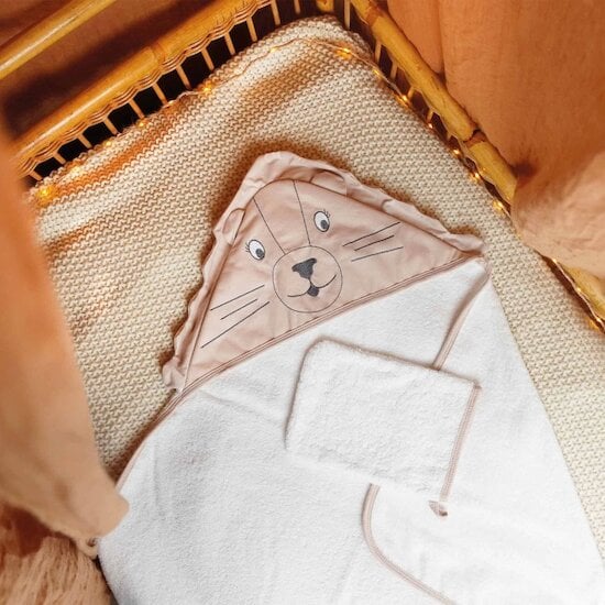 Tam Tam Cape de bain + gant   Sable caramel        de               Trois Kilos Sept