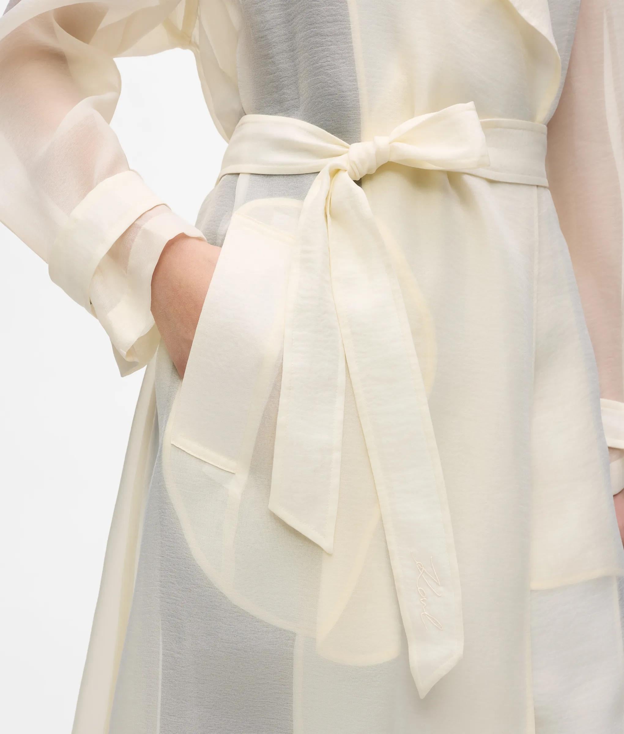 Trench van organza jas