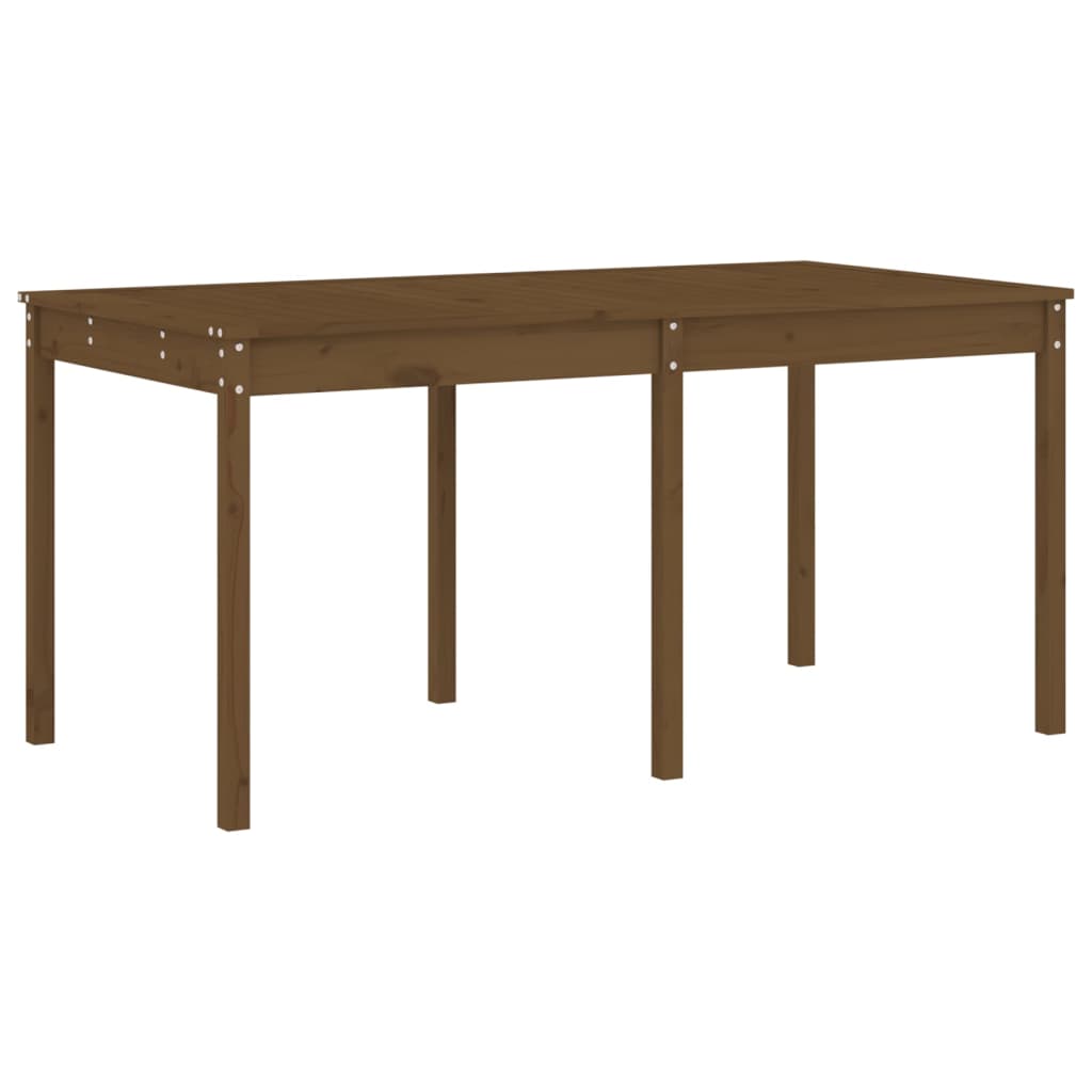 Ensemble à dîner de jardin 13 pcs marron miel bois pin massif