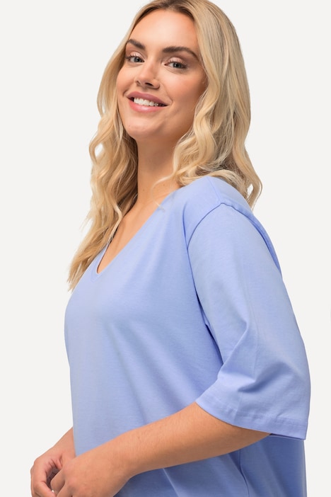 T-Shirt, V-Ausschnitt, Relaxed, Halbarm
