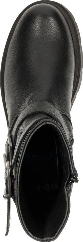 Red-Rag 71410 Boots Dames - Zwart - Leer - Twee Zilveren Gespen