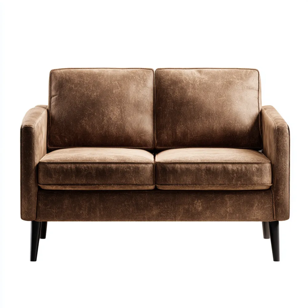2-Sitzer-Sofa Wildleder 150x85x80 cm - Braun - Modernes Design