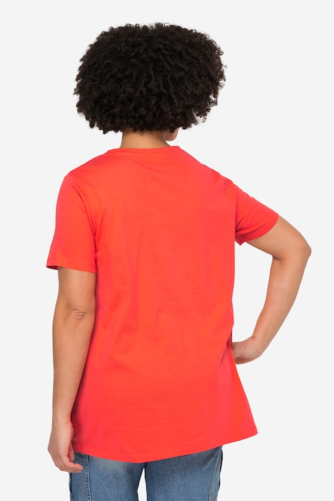 T-Shirt, Classic Fit, Ziersteinchen-Brusttasche, Rundhals