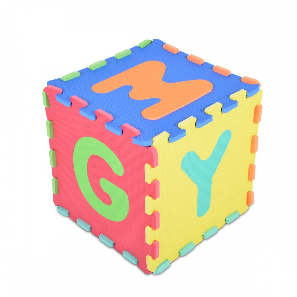 Moni Puzzle Spielmatte 26 teilig Alphabet Puzzleteppich Teilegröße 32 x 32 cm bunt