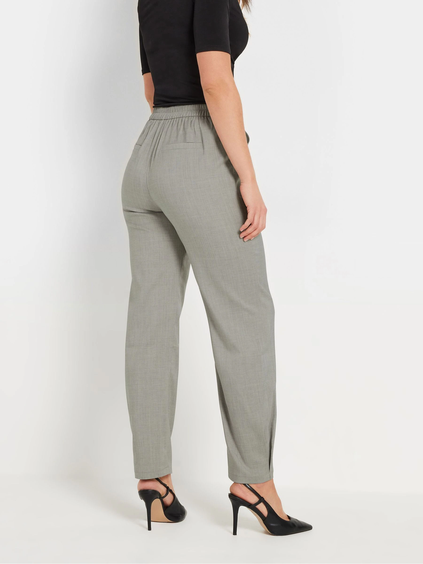 Grijs - Long Tall Sally Pleated Barrel Trousers
