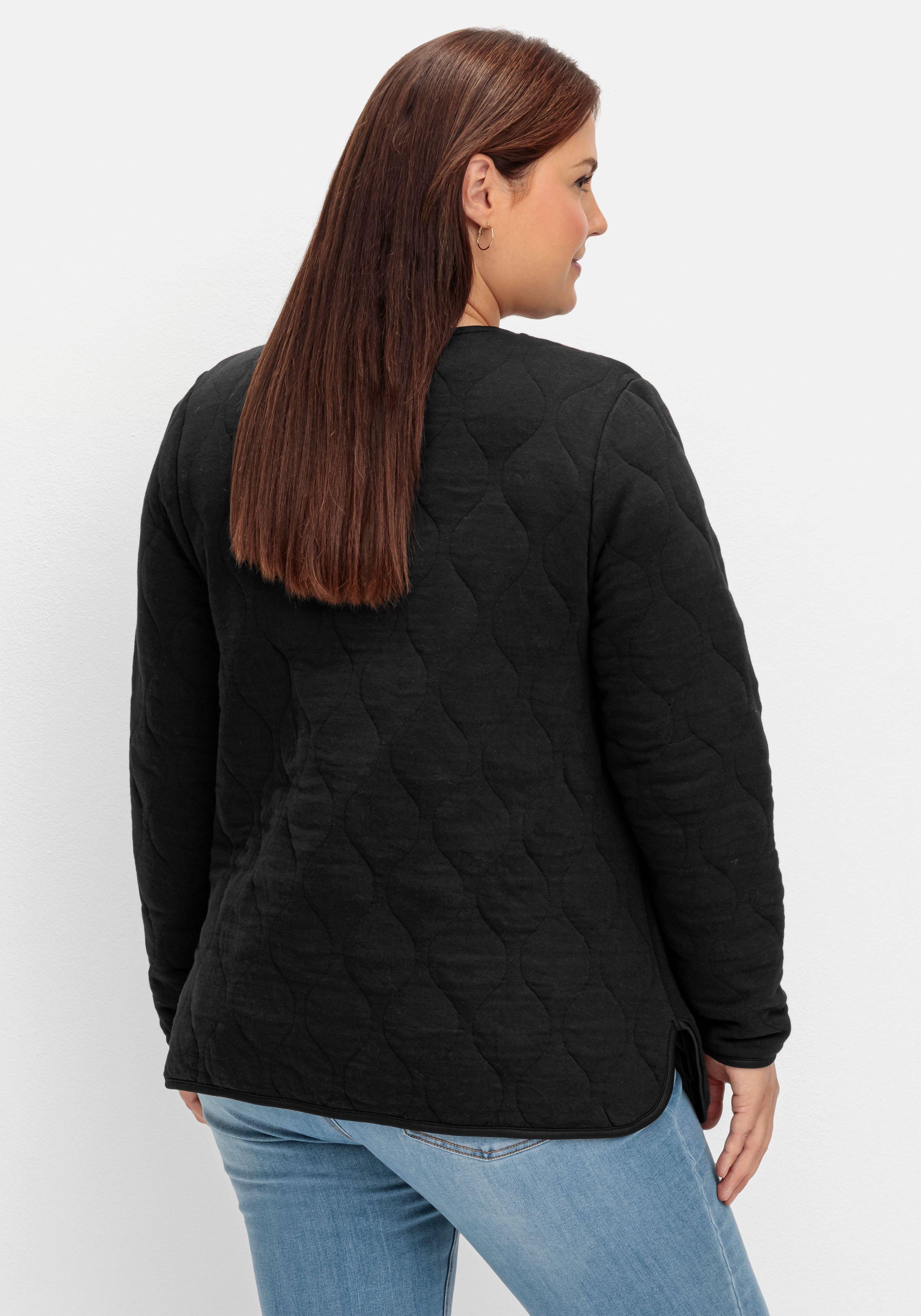 Leicht wattierte Sweatjacke mit Steppung