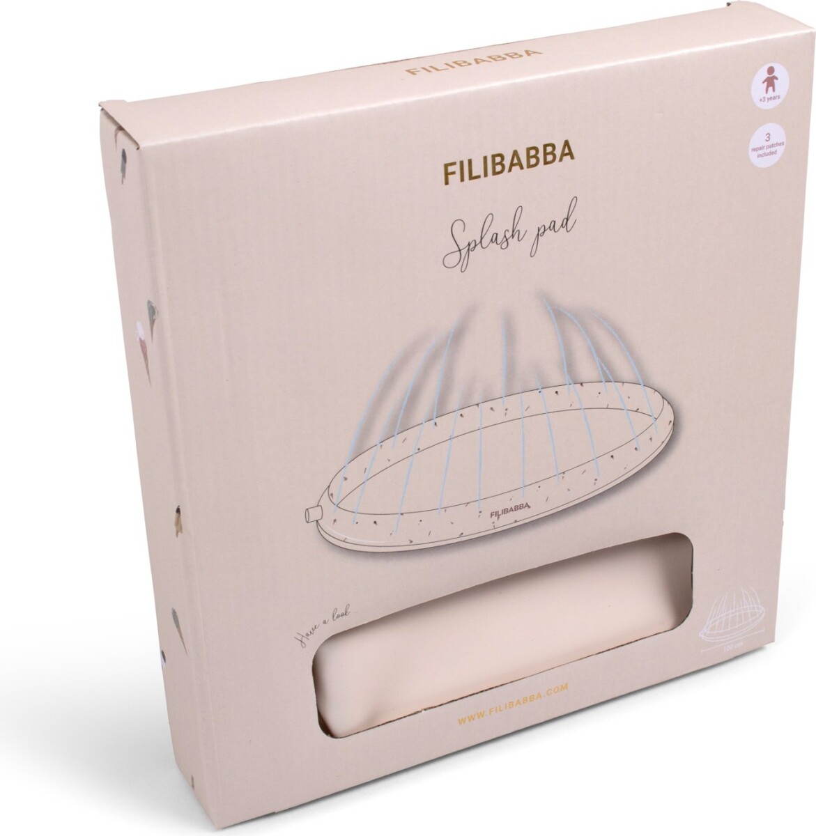 Filibabba - Vandmåtte Med Sprinklere - Cool Summer - Lyserød - 100 CM