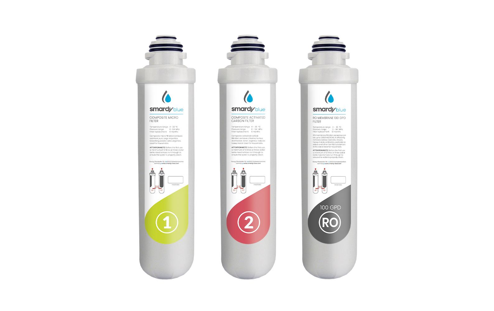 Kartusche Service-Set 2 für Wasserbar tata<br>Filterset für Wasserbar tata
