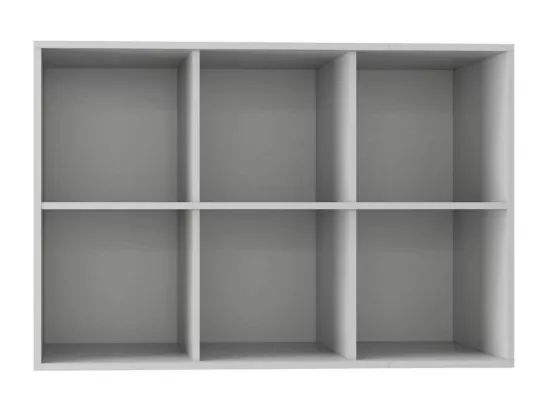 Meuble de rangement 6 cases panneaux de fibres blanc KENAN