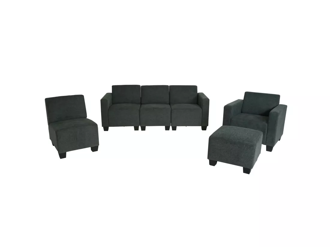 Système de canapés Moncalieri (6 pièces), gris anthracite
