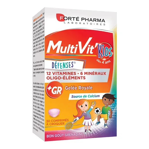 Forté Pharma Multivit' Kids Defense Vitaminas para Crianças 30 Comprimidos Mastigáveis