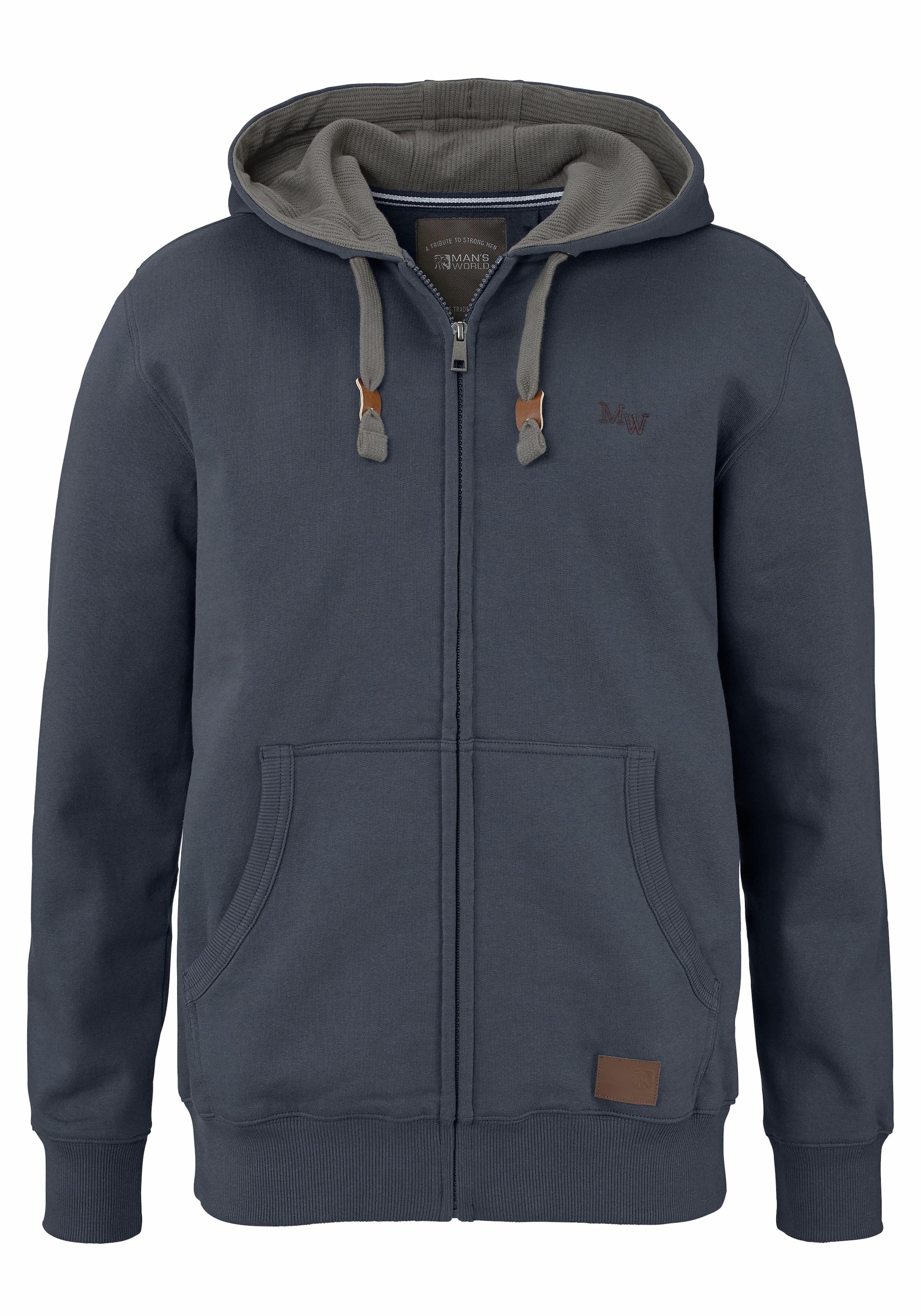 Man's World Kapuzensweatjacke , mit kontrastfarbigem Innenfutter