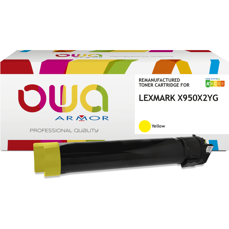 Toner remanufacturé OWA - standard - pour LEXMARK X950X2CG