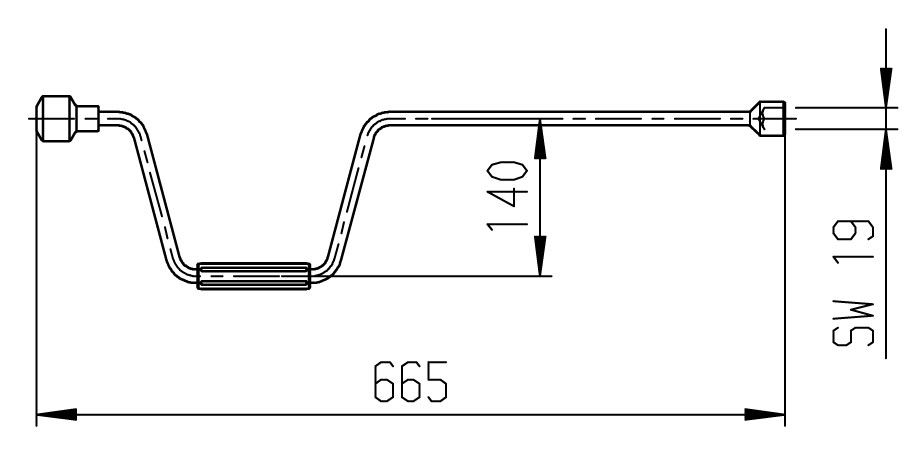 Handkurbel L665mm 19mm