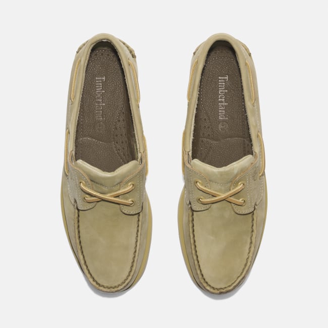 Scarpa da Barca in Pelle Classic da Uomo in                beige chiaro
