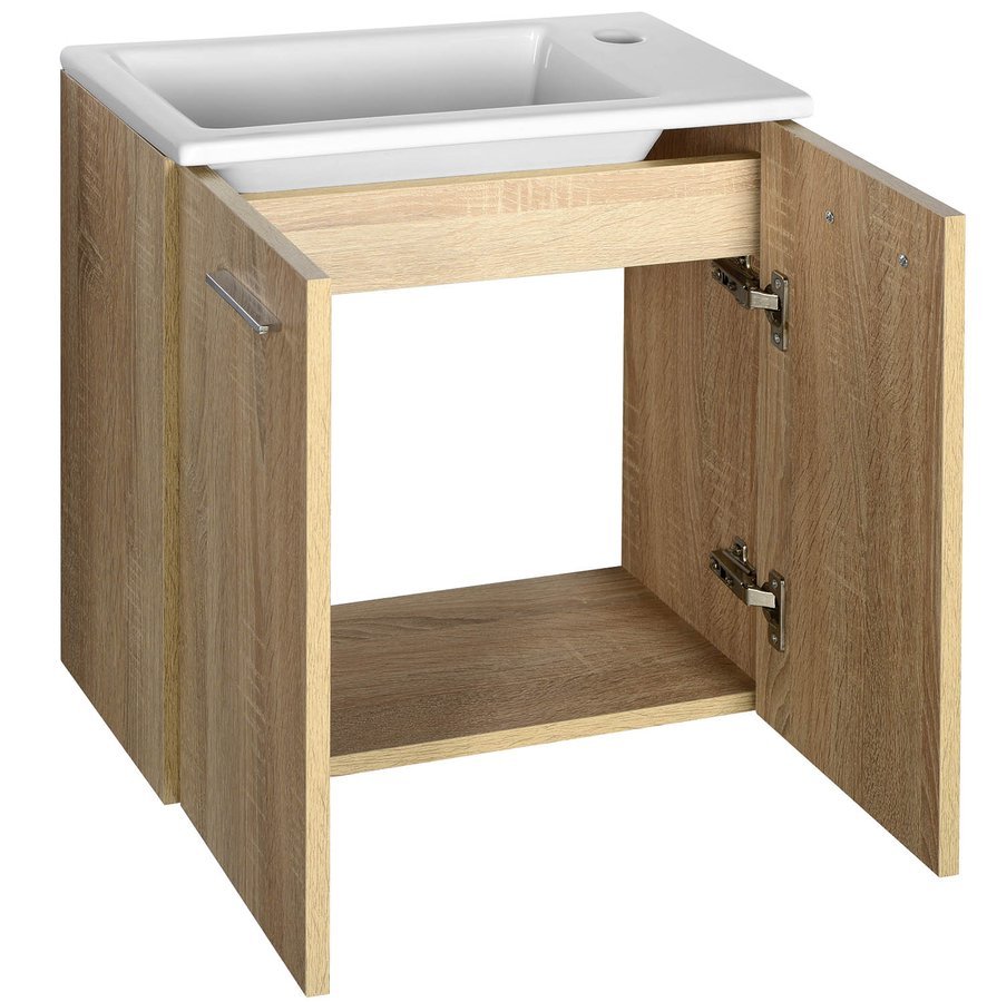 Aqualine Zoja toilet onderkast 50x25x50cm eiken