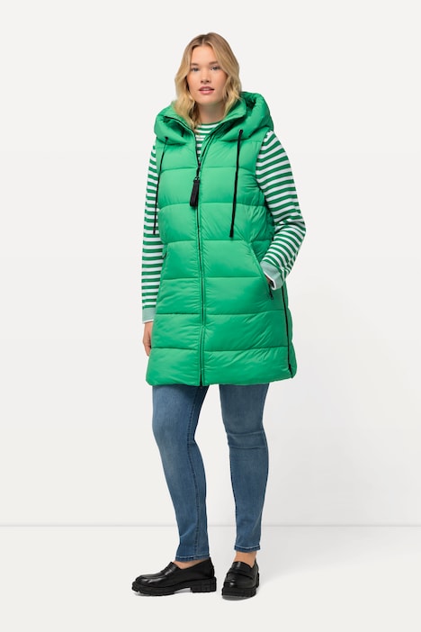 HYPRAR Long-Steppweste, 2-Wege-Zipper, wasserabweisend