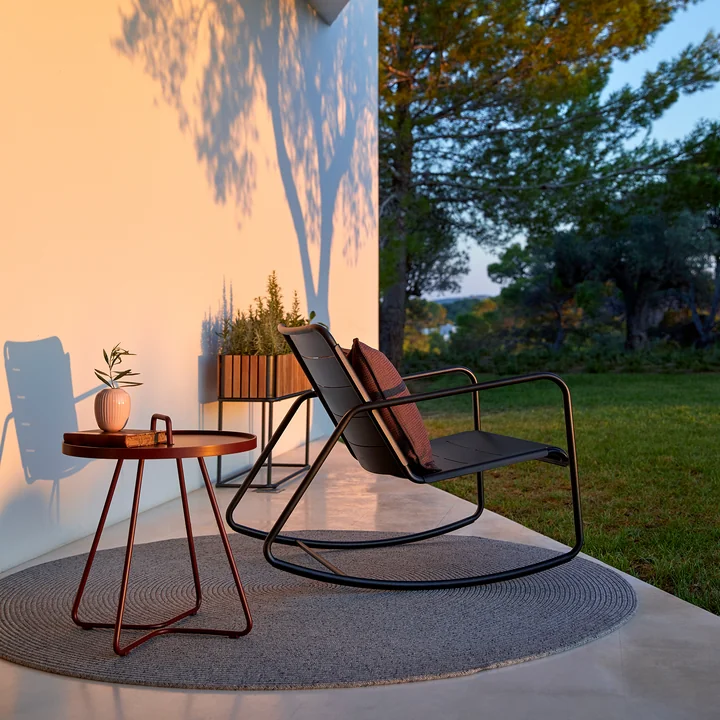 Cane-line - Copenhagen Schaukelstuhl Outdoor, lava grey / aluminium