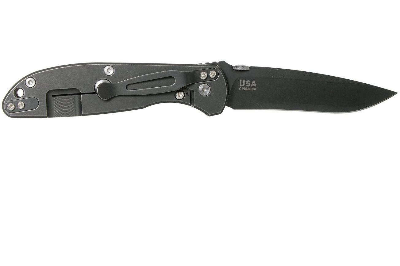 Rick Hinderer FireTac Recurve DLC Battle Black, Black G10 zakmes, Rick Hinderer design