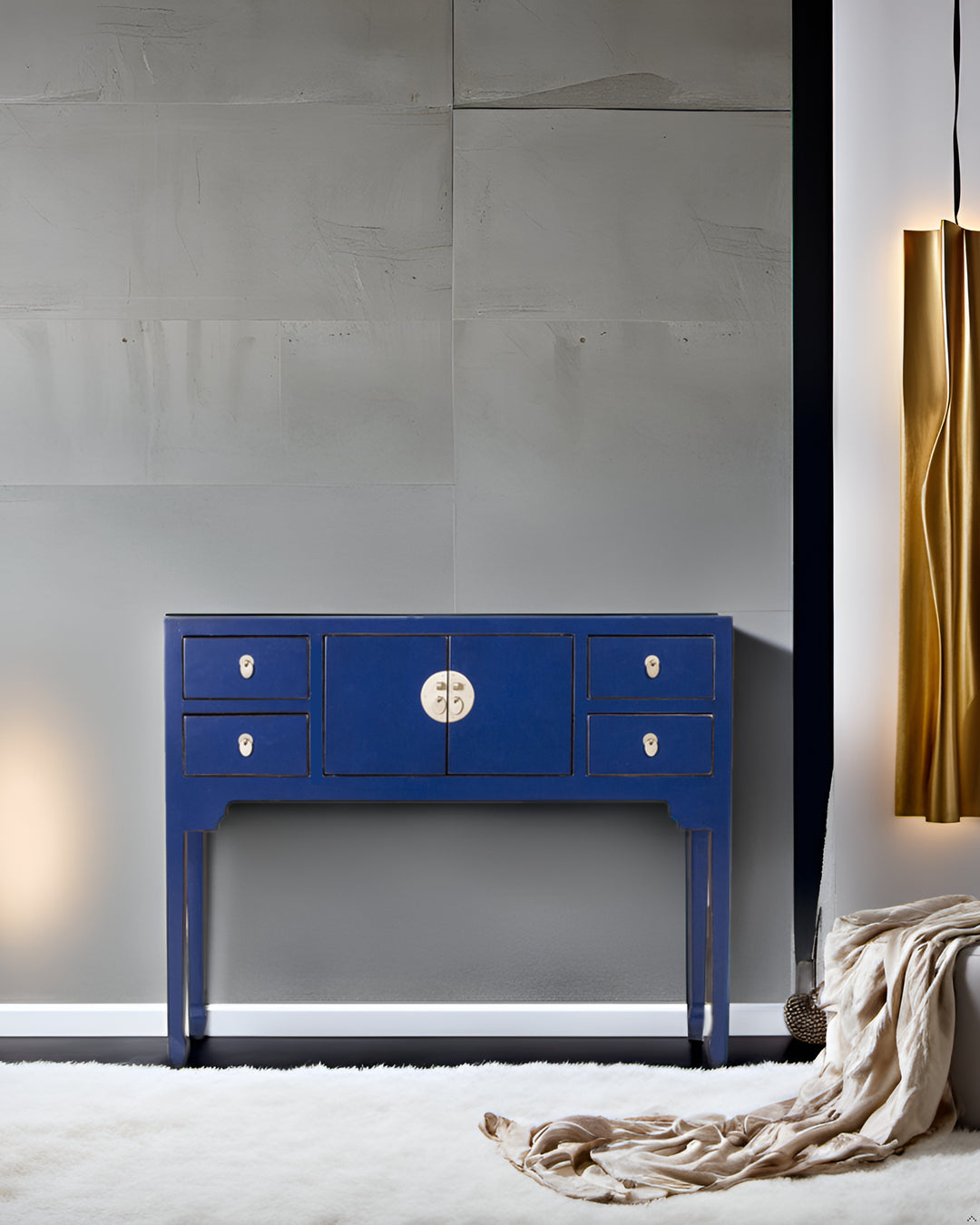 Fine Asianliving Chinese Sidetable Blauw Midnight