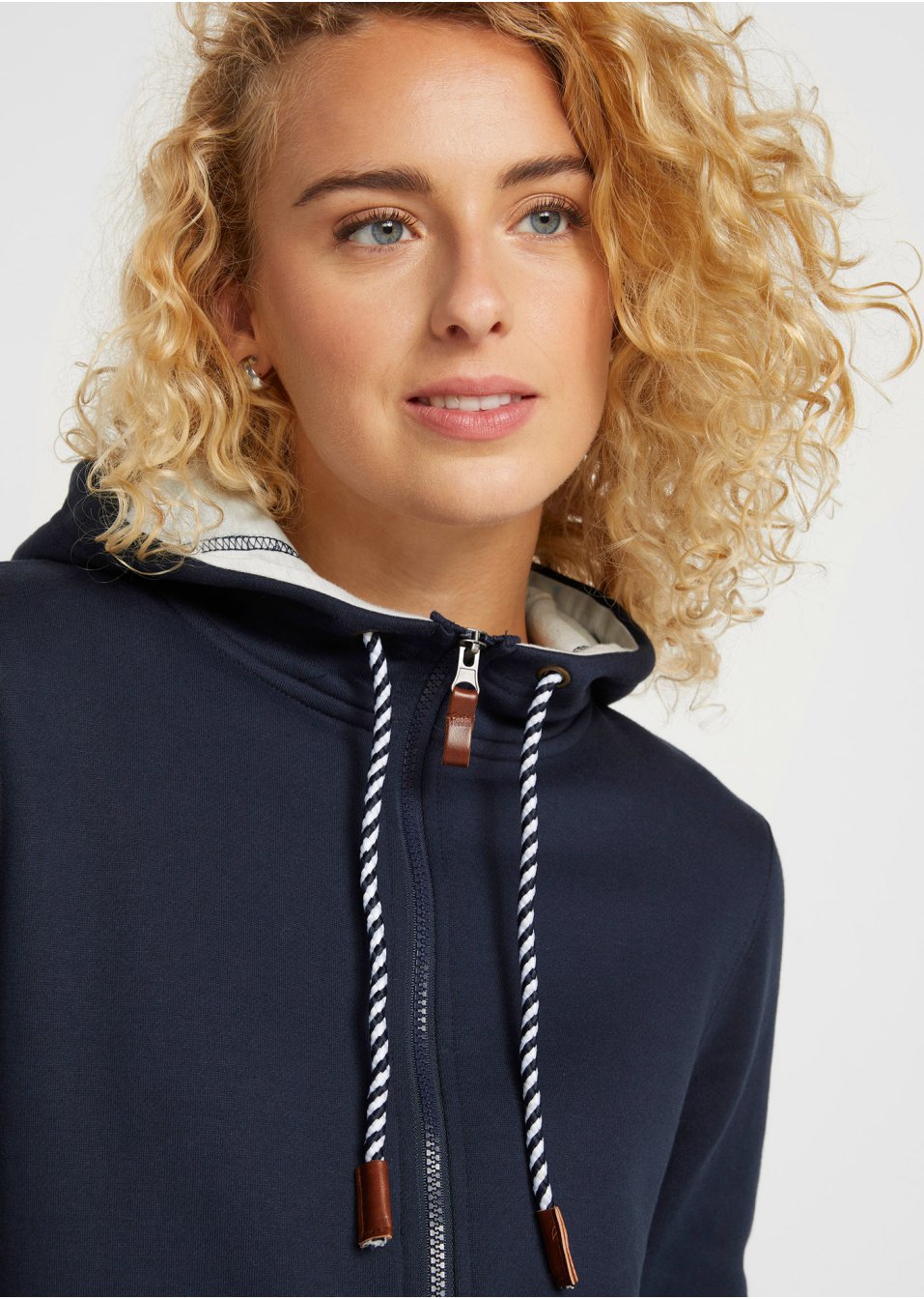 Gilet sweat long à capuche