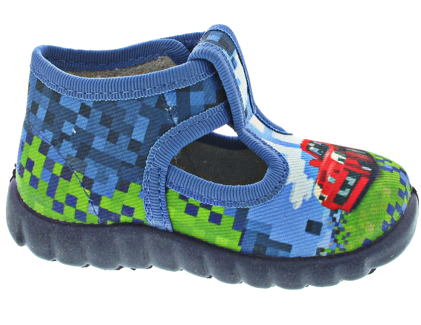 Fischer Markenschuhe Hausschuh blau