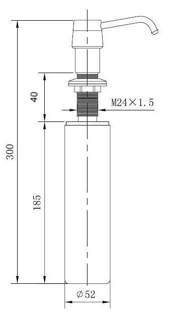 Mueller Round Inbouw zeeppompje chroom kunststof fles 250ml