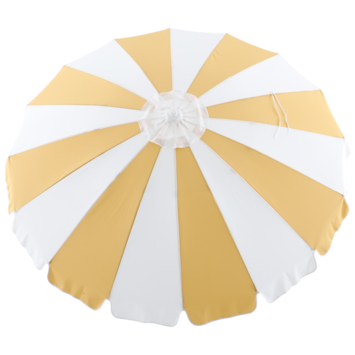 KARWEI parasol okergeel/wit rond Ø 250 cm
