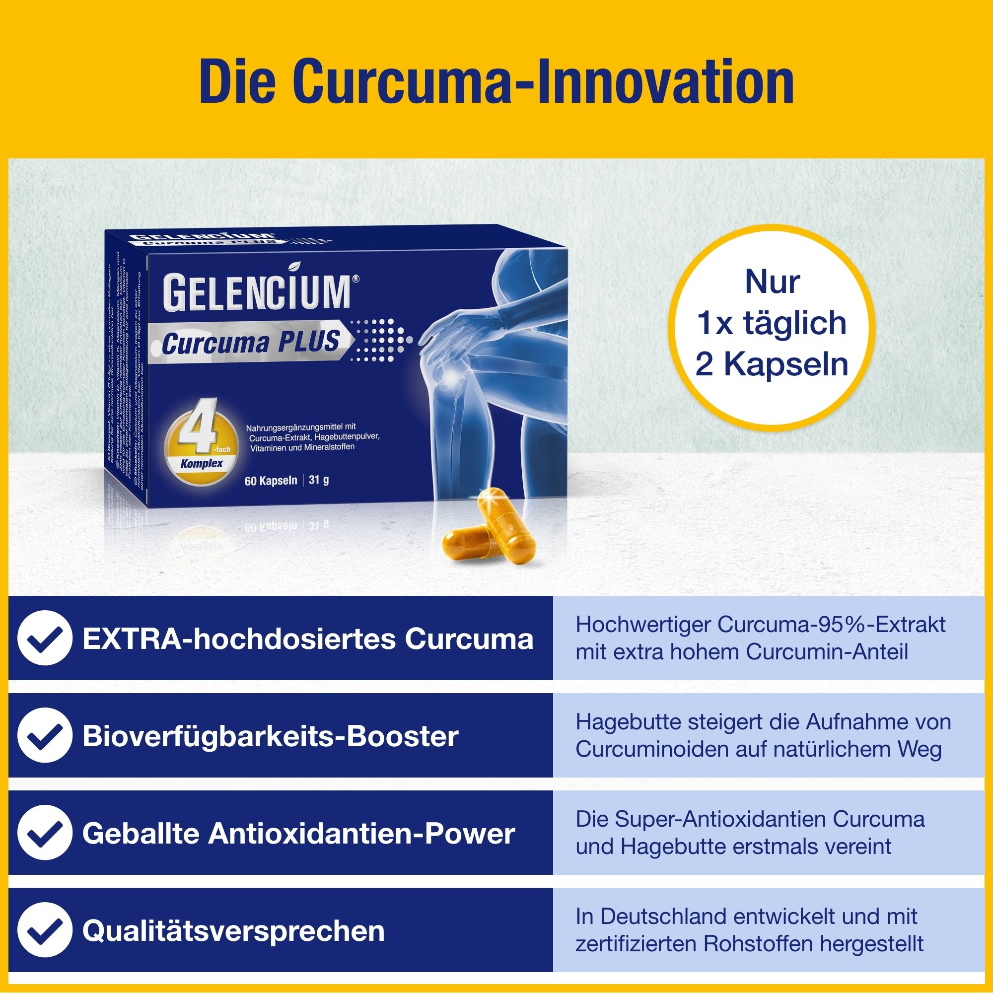 GELENCIUM® Curcuma Plus hochdosiert mit Vitamin C