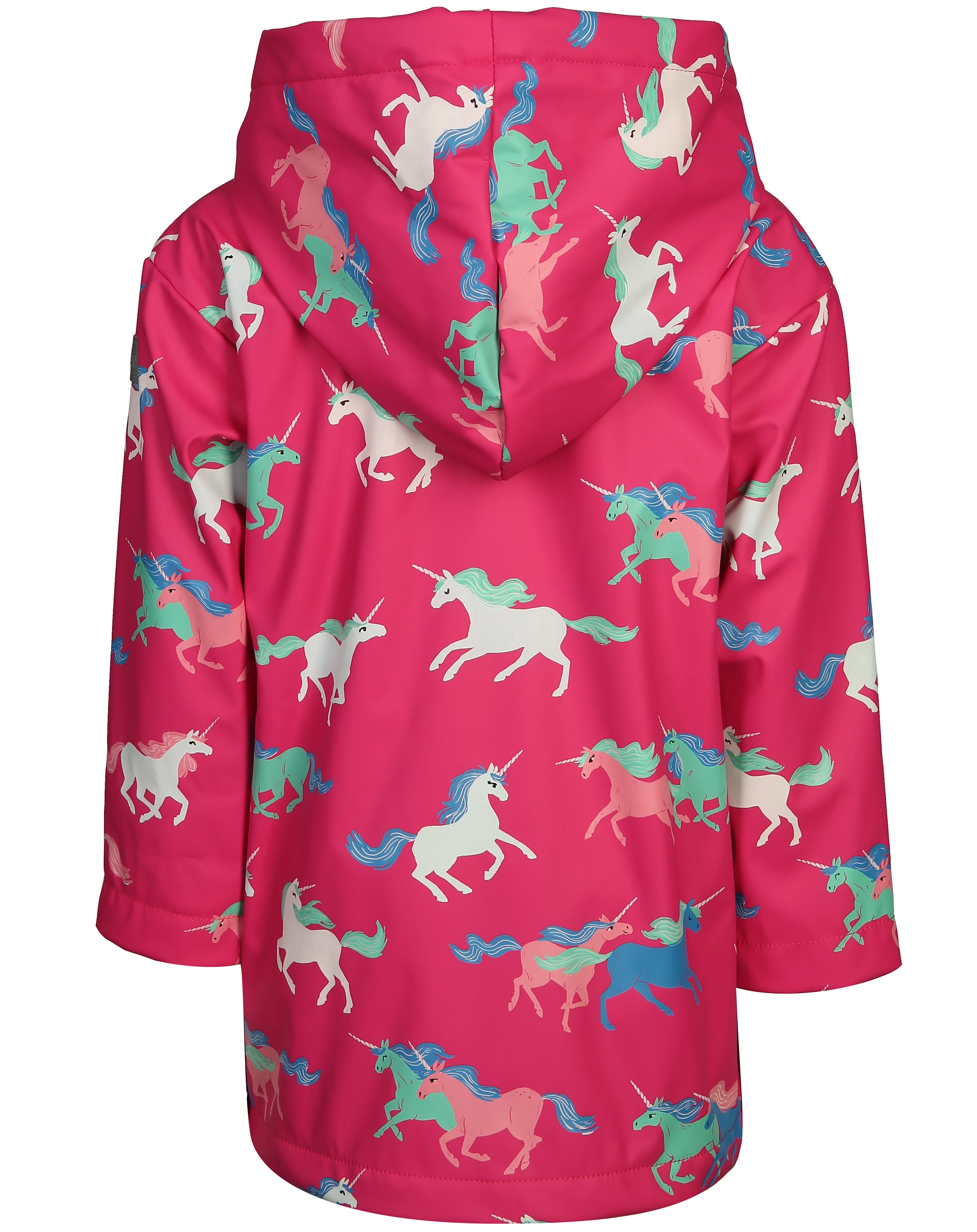 Regenmantel COLOUR CHANGING - FROLICKING UNICORNS in pink