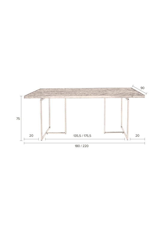 Dutchbone Class eettafel 220x90 acacia