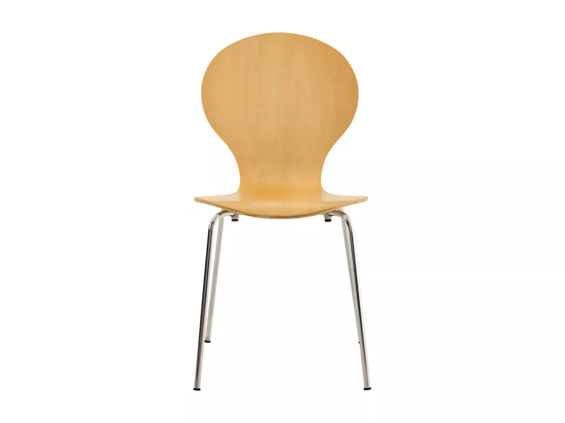Lot de 16 Chaise de conférence - Bois - Nature - DIEGO