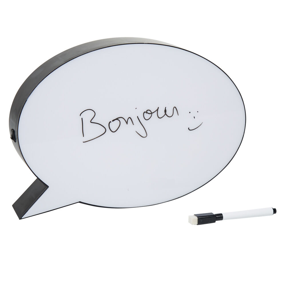 Boîte à message lumineuse en forme de bulle