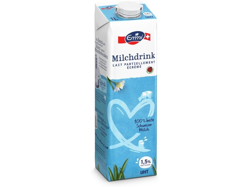 Emmi Milch UHT Milch Drink 1 l Hochwertige Milch aus der Schweiz