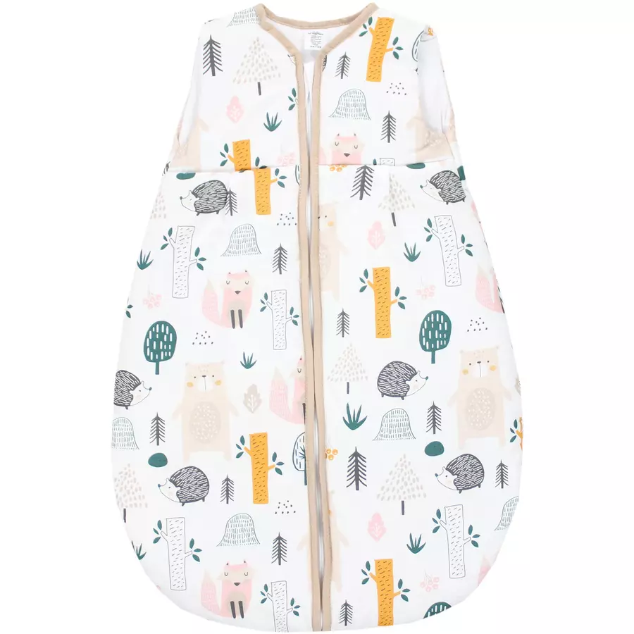 TupTam Baby Ganzjahres Schlafsack ohne Ärmel wattiert beigegelb