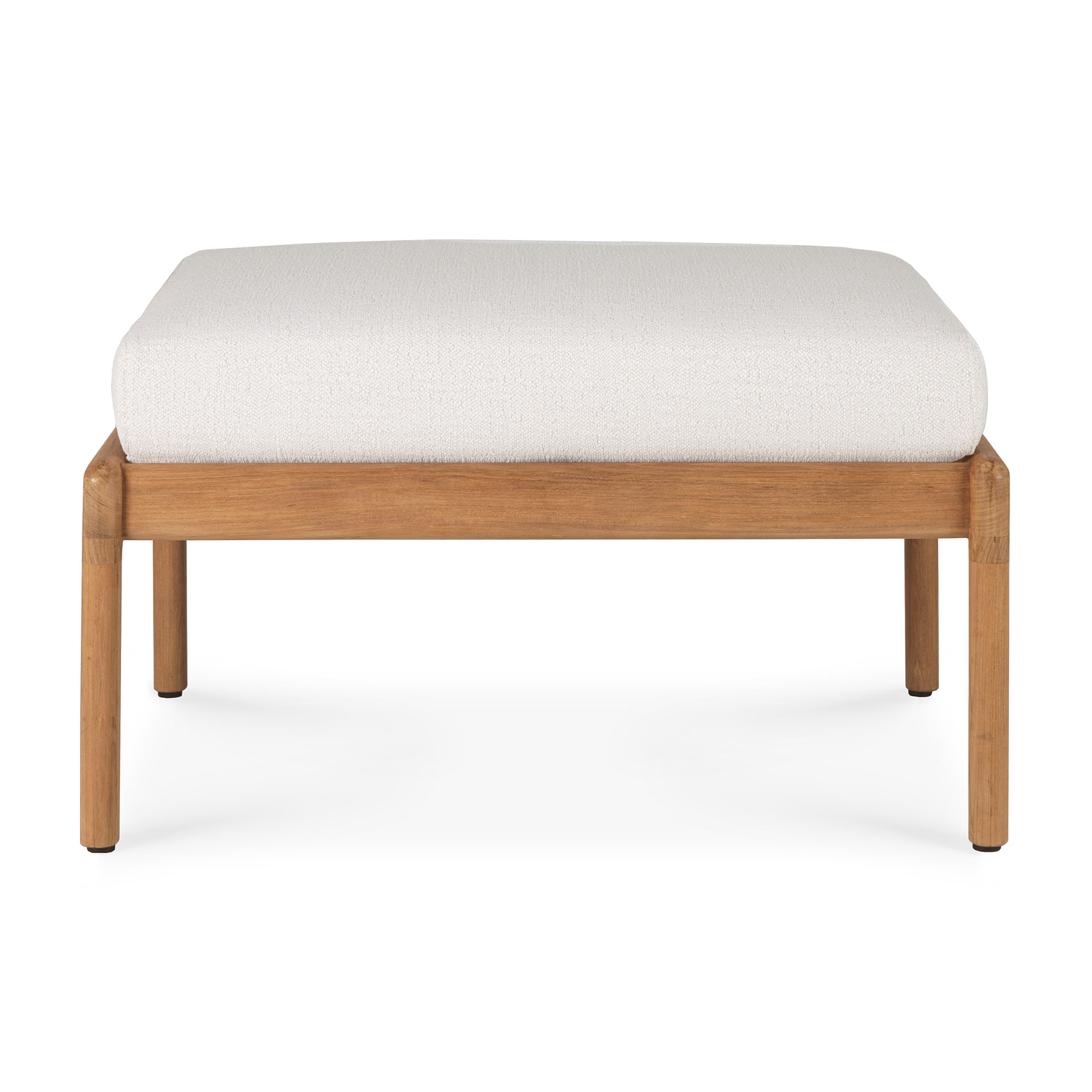 Teak Jack footstool - outdoor - off white