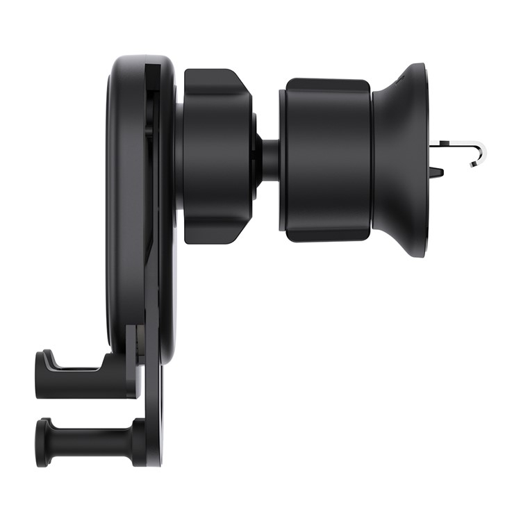 (15W) Verstellbare Qi Wireless Charge Auto KFZ Smartphone Halterung Ladegerät für Air Frame Lüftungsgitter - Schwarz