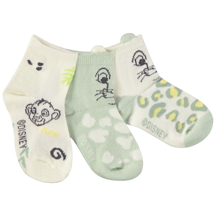 Lot de 3 paires de chaussettes Simba Disney pour bébé garçon - Ecru