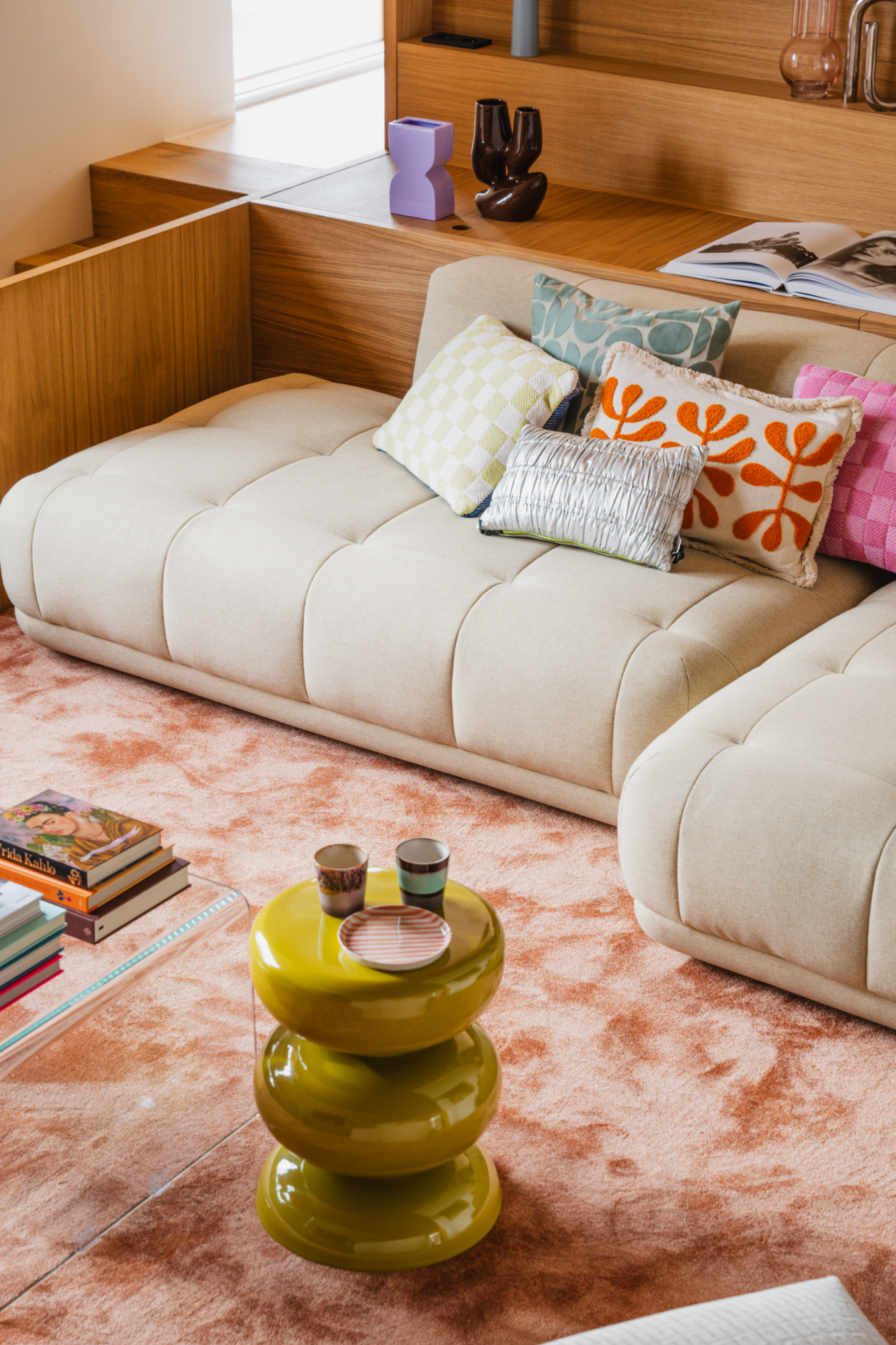 Bijzettafel Mala glossy orange