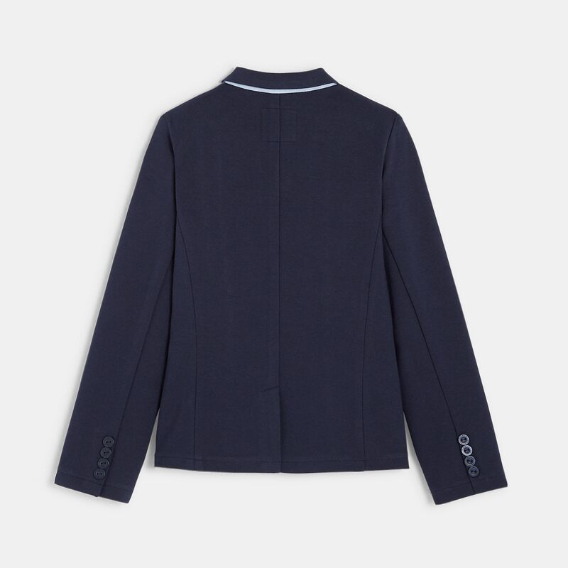 Veste de costume en jersey bleu garçon