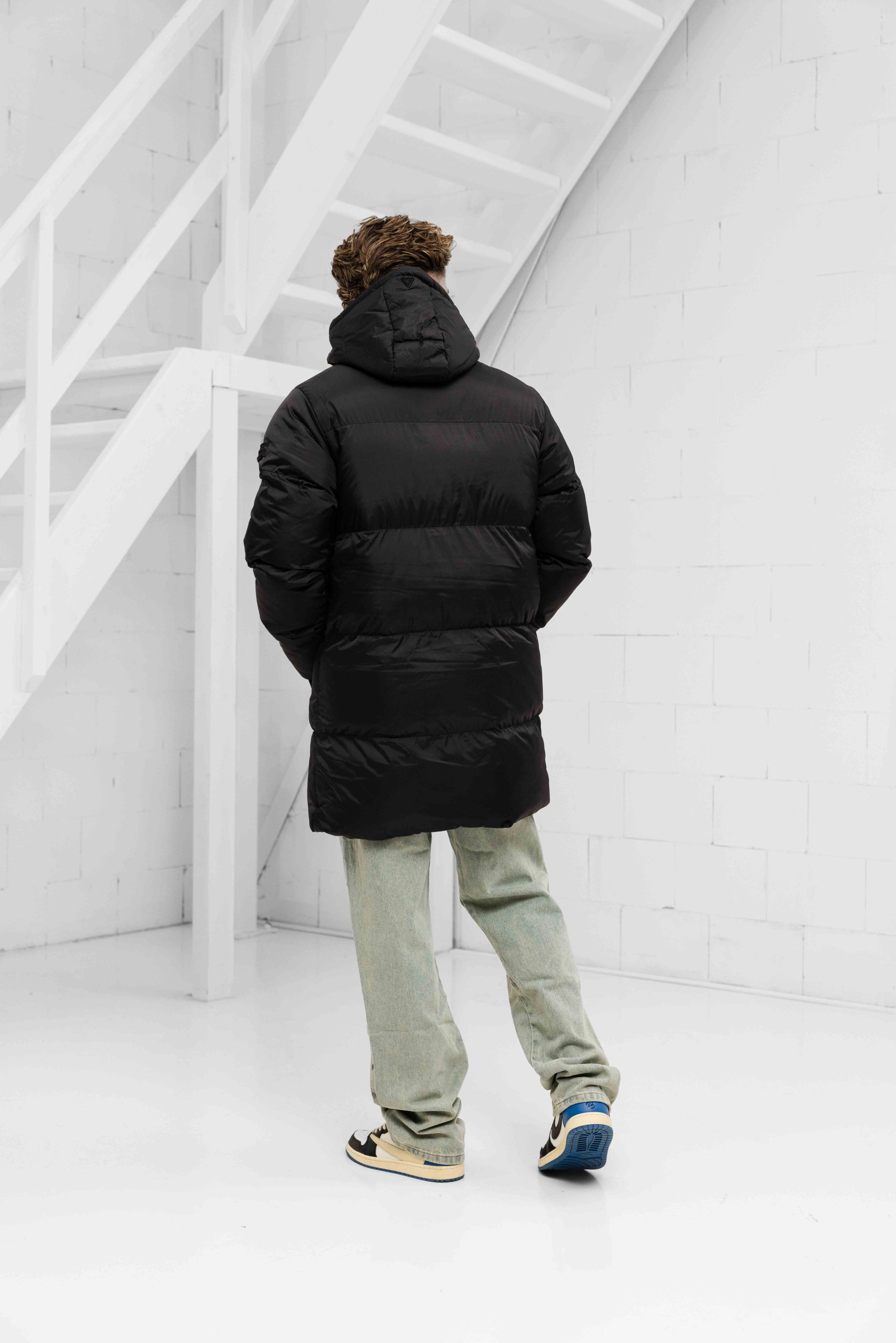 Pure Path Ripstop Puffer Parka Winterjas Heren Zwart